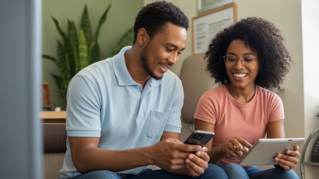 Teletech Financial's easy-to-use online banking dashboard on a laptop.