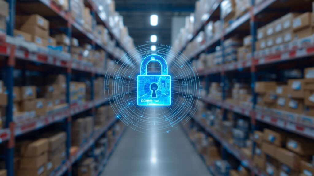 A package from eCMMS Services Inc. arriving at a customer's doorstep.