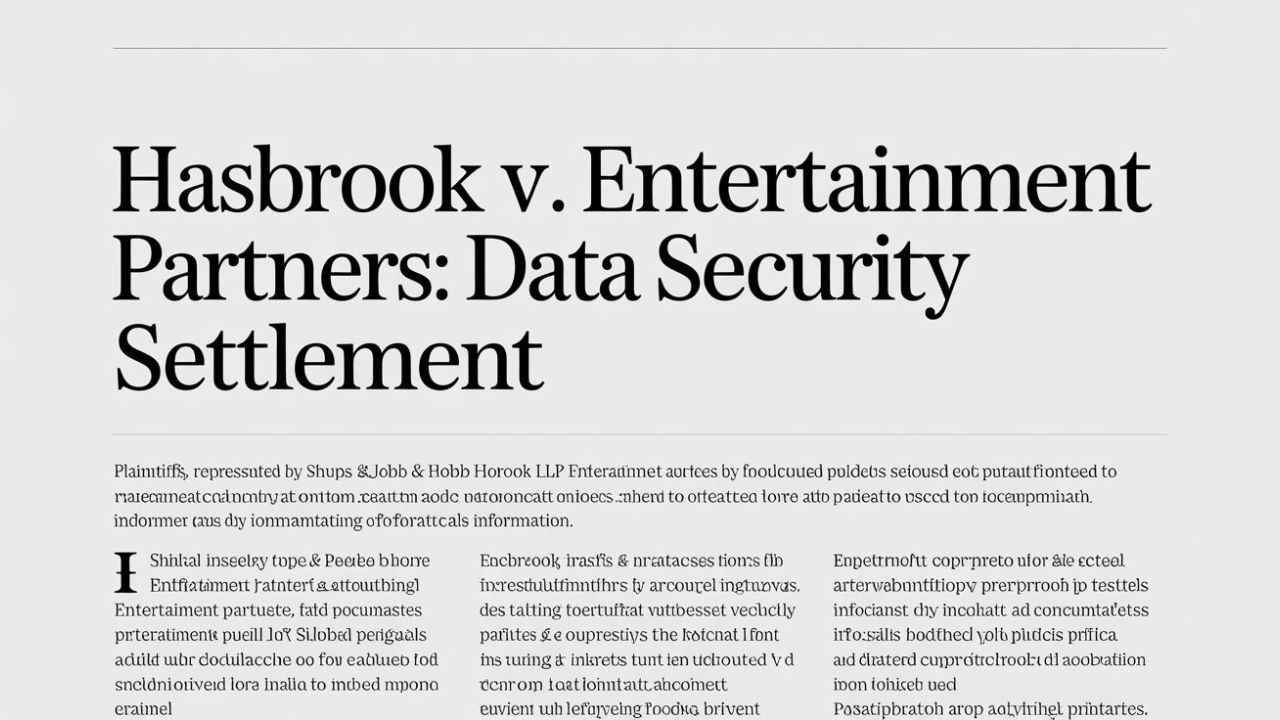 A flowchart explaining the financial impact of the Hasbrook v. Entertainment Partners case.