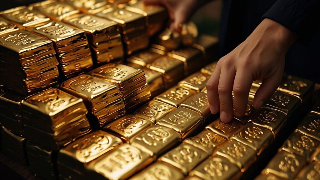 Graph showing the rising trend of gold prices over the last decade.