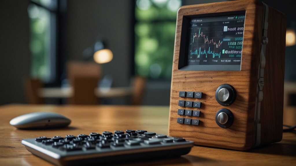 Graphical representation of growth charts and money, symbolizing Financial investment strategies.